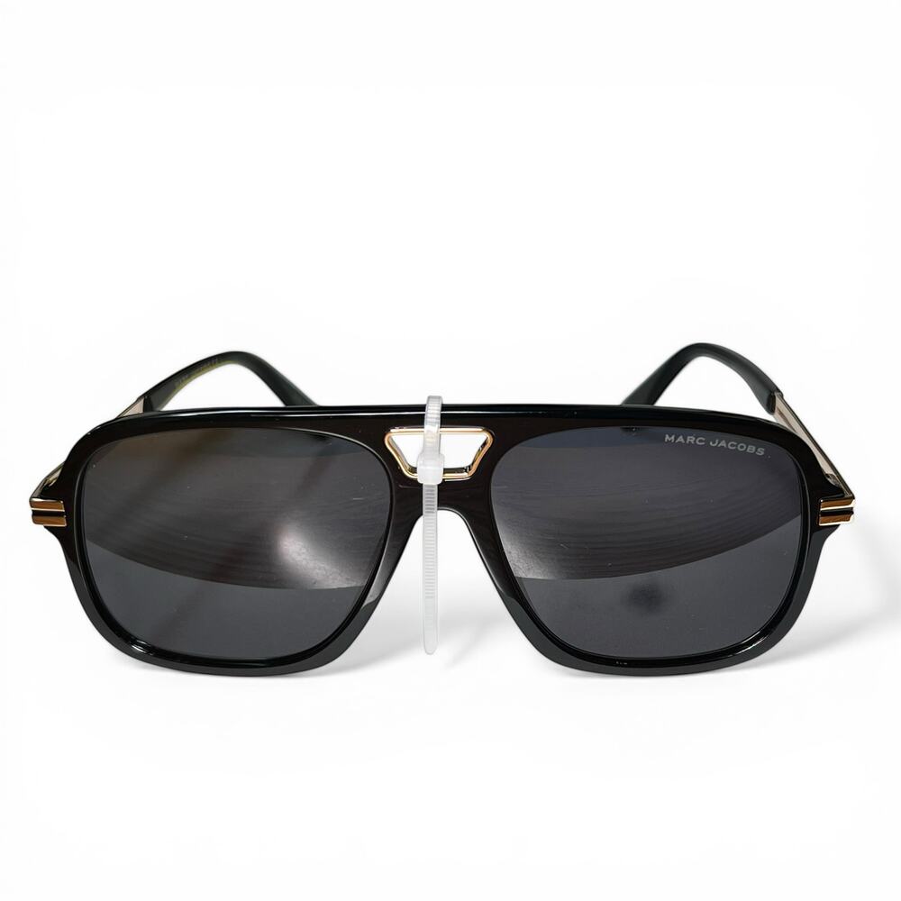NIB Marc Jacobs MARC 415/S Black Gold Navigator unisex Men’s Sunglasses 56mm - Picture 8 of 8
